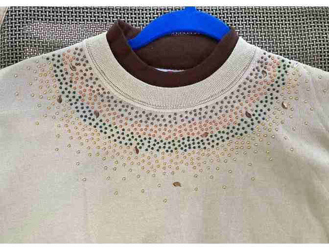 Fall Embellished Sweatshirt Small/Medium - Photo 2
