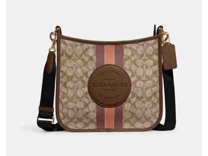 Coach Dempsey File Bag in Signature Jacquard with Stripe And Coach Patch
