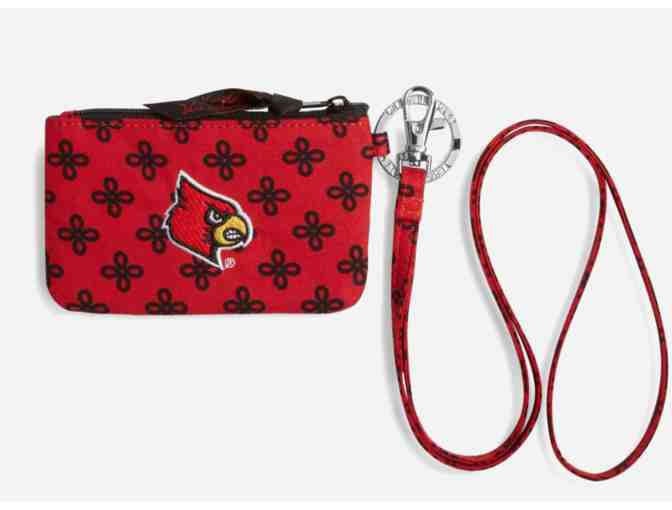 Vera Bradley Collegiate Zip ID Lanyard - University Of Louisville - Photo 1