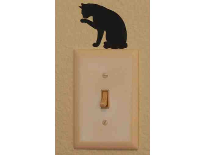 Cat silhouette stickers for switch plates set of five