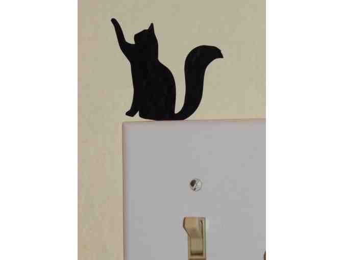 Cat silhouette stickers for switch plates set of five