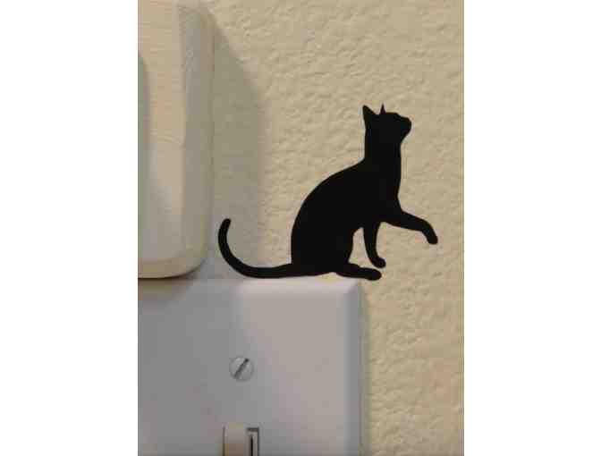 Cat silhouette stickers for switch plates set of five