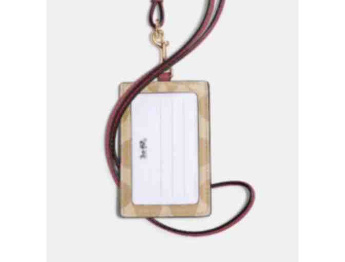 Coach Signature ID Lanyard Light Khaki Rouge