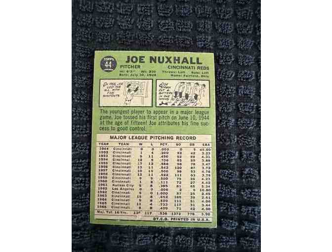 Joe Nuxhall signed 1967 baseball card