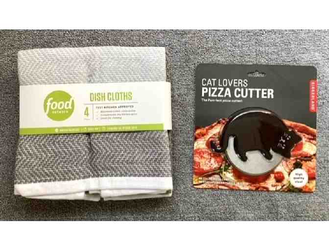 Pizza Cutter and Dish Cloths - Photo 1