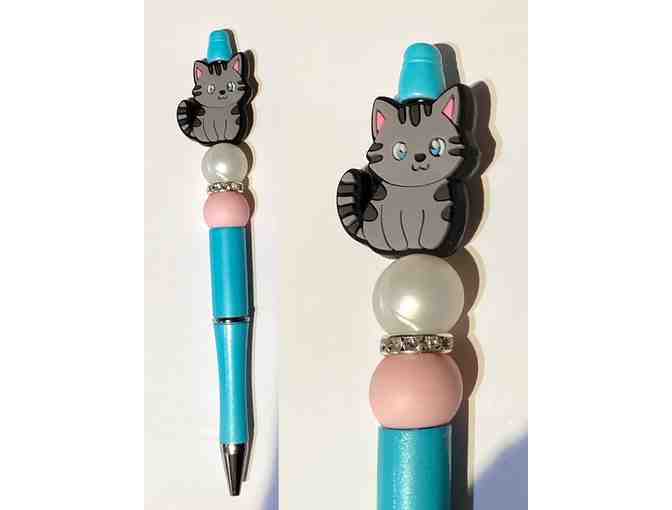 Handcrafted Beaded Cat Pen - Photo 1