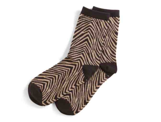 Vera Bradley Foxy Socks in Zebra - Photo 1