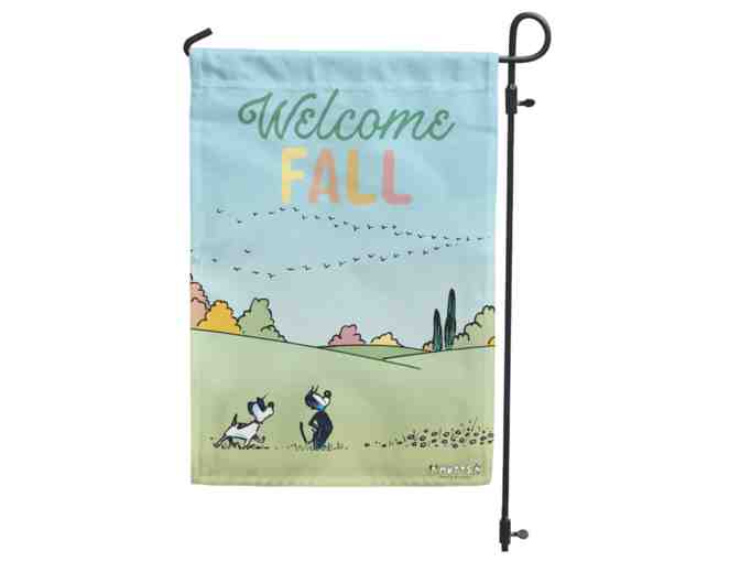 Mutts Welcome Fall Garden Flag - Photo 1