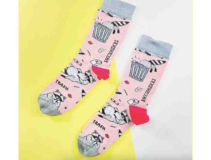 Raccoon Socks - Pink - Photo 1