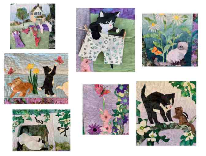 RAFFLE Wind in the Whiskers Incredible Huge Quilted Work of Art