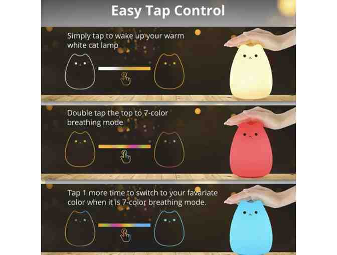 Little Cat Silicone Color Changing Night Light