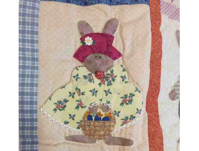 Vintage Appliqued Spring Quilted Wall Hanging