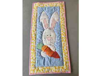 Bunny with Carrot Original Quilted Wall hanging