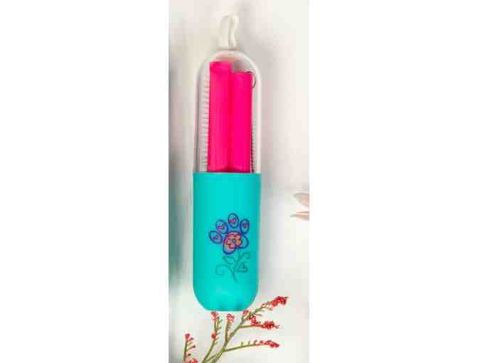 Silicone Straw Set with Brush