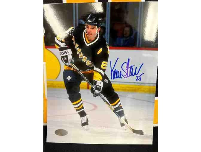 Autographed 'Artie', Former Pittsburgh Penguin Kevin Stevens Signed Jersey & Photo