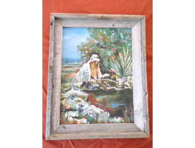 Oil Painting Titled 'Young Girl at Water's Edge' by R.S. Perry