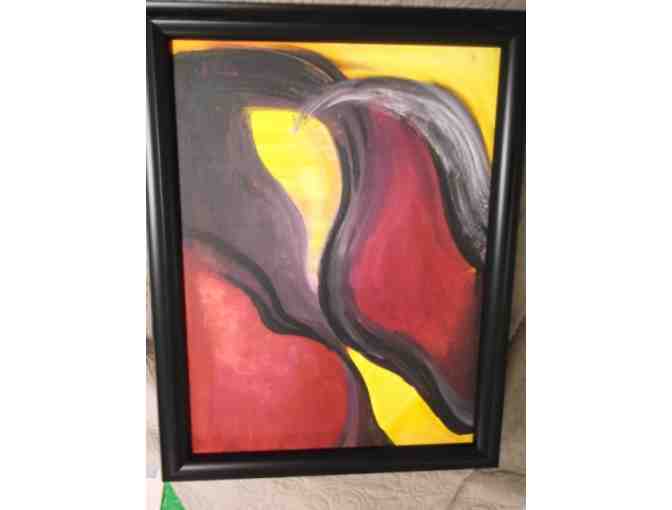 Original Abstract Acrylic Painting Titled 'Sensual' By Jeanne S. Porter