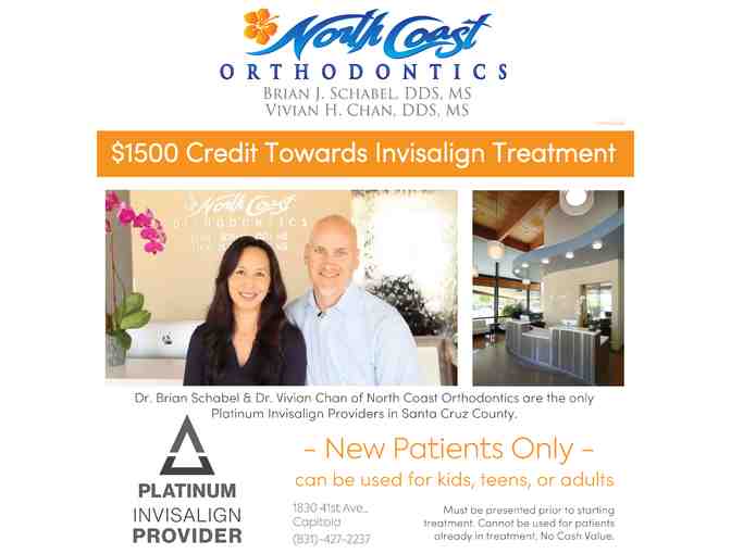 North Coast Orthodontics $1500 Credit toward Invisalign