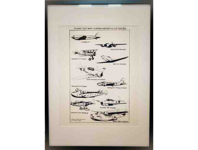 Douglas Rolfe Prints! Four Aircraft History Framed!