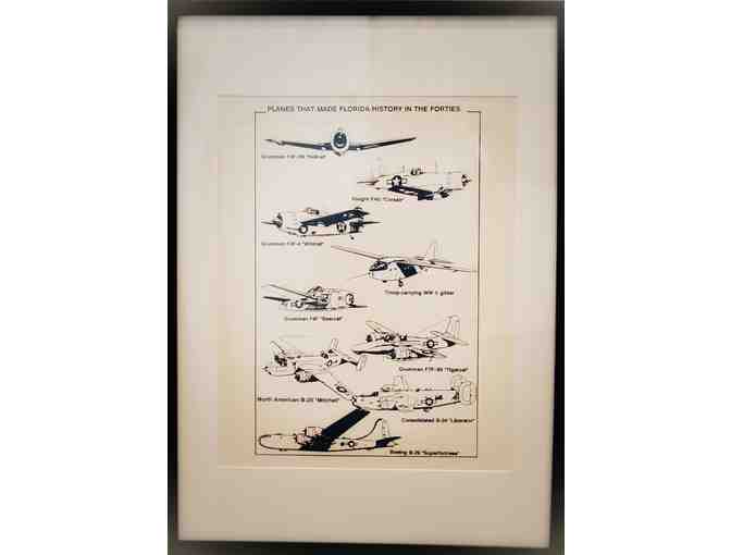 Douglas Rolfe Prints! Four Aircraft History Framed!