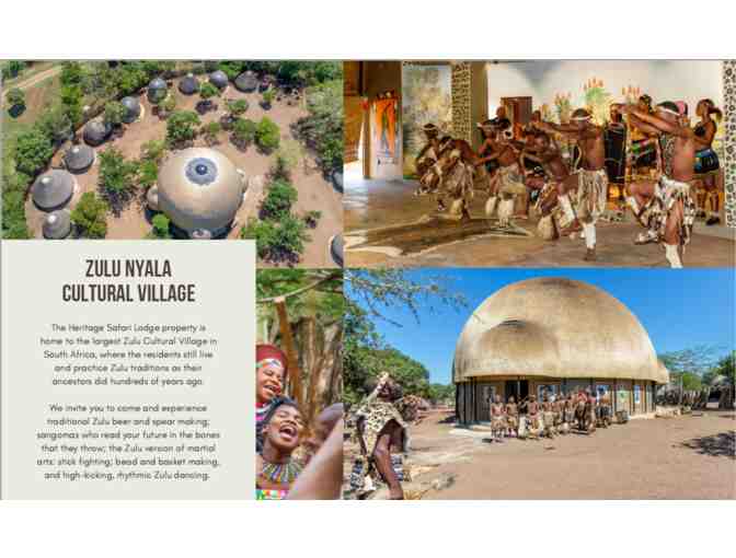 Africa Adventure! Zulu Nyala Heritage Safari Lodge or Tented Safari Camp!