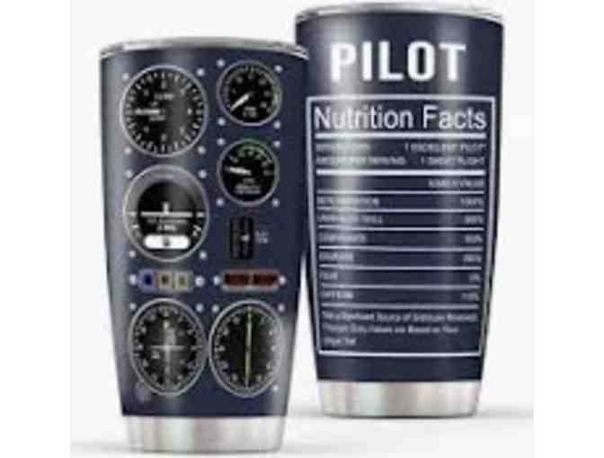 Bottlini Airplane Water Bottle! Pilot Coffee Travel Mug! Coin!