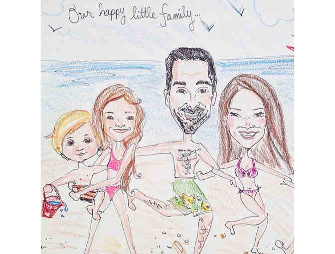 Custom Caricature for Up to 4 People