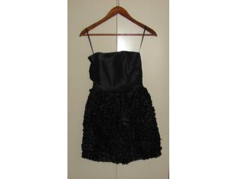 Tiered Ruffle Silk Strapless Dress - Size 4