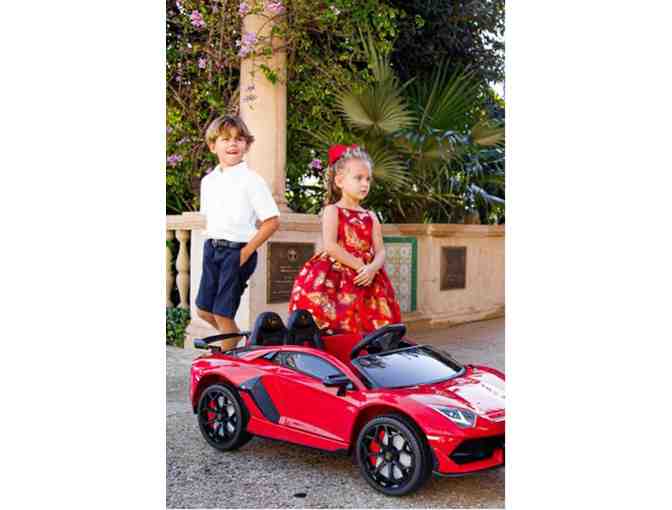 Girls Couture Red Butterflies Dress