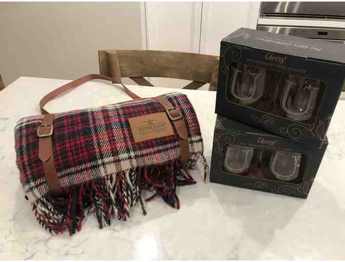 Pine Straw: Pendleton Wool Blanket and Stemless Wine Glasses ($212 Value)