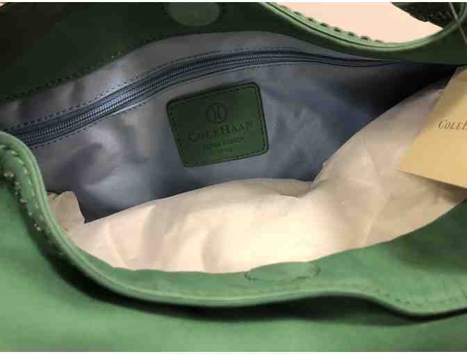 Small Jade Green Leather Cole Haan Hobo Bag