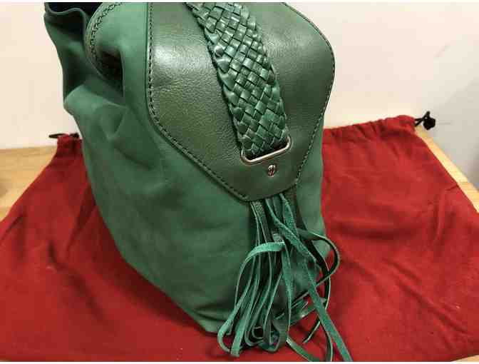 Small Jade Green Leather Cole Haan Hobo Bag