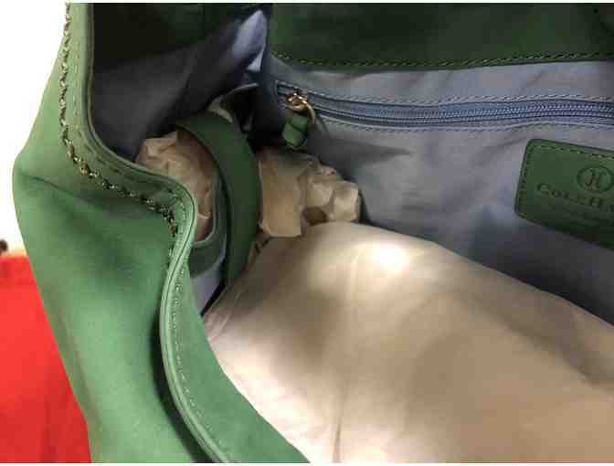 Small Jade Green Leather Cole Haan Hobo Bag