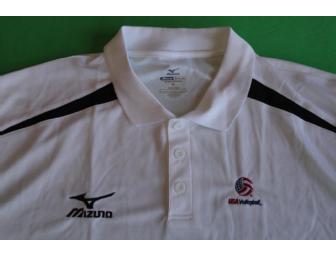 USA Volleyball Men's Golf Shirt by Mizuno