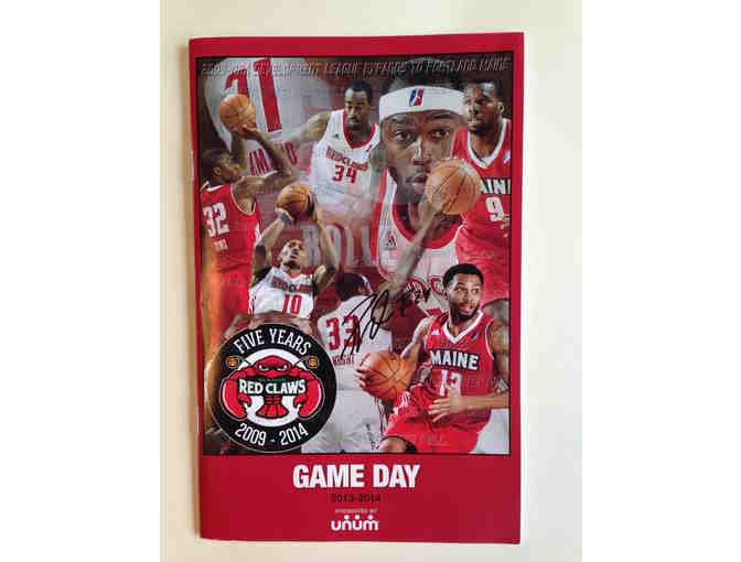 Maine Red Claws Autographed Game Day Program