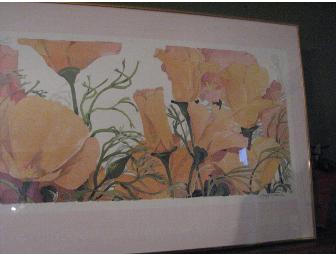 Framed California Poppies Original Print by Gary Bukovnik