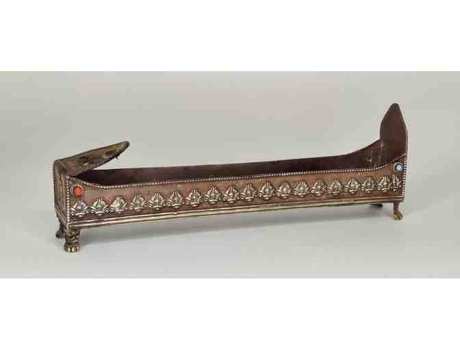 Incense Holder, Silver & Brass