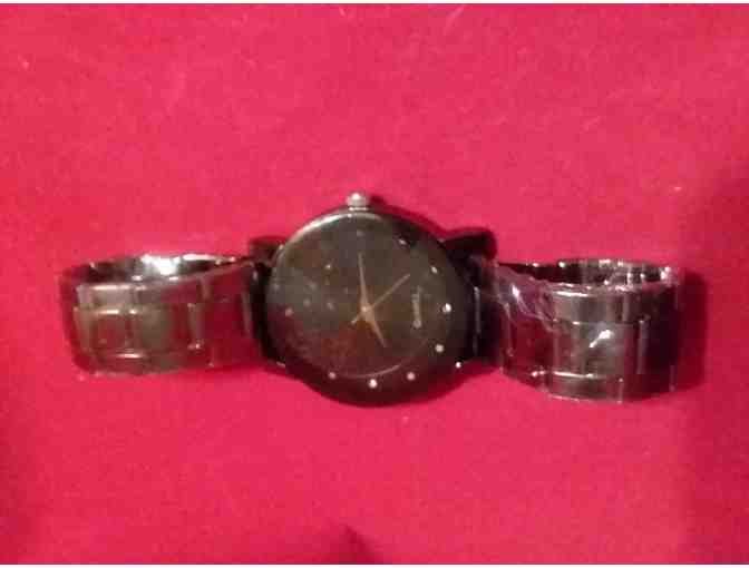 Men's Oberlite Black and Silver Watch