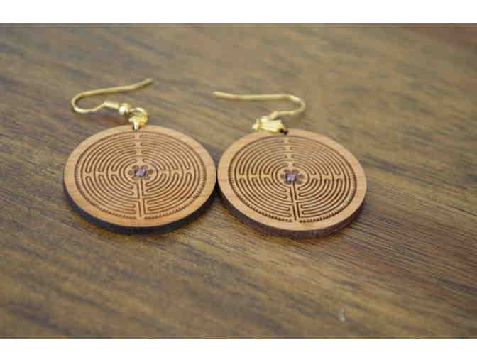 Jewelry - Earrings (Wooden Chartres Labyrinth)