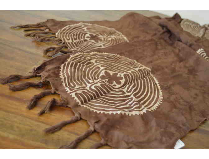 Scarf - Brown (Featuring Ecru Chartres Labyrinth Design)