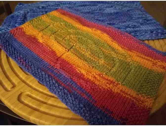 Hand-Knit Rainbow Pocket Labyrinth