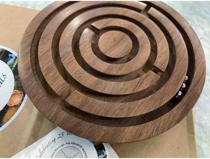 Handcrafted Indian Wooden Labyrinth Ball Puzzle Game & Decoration