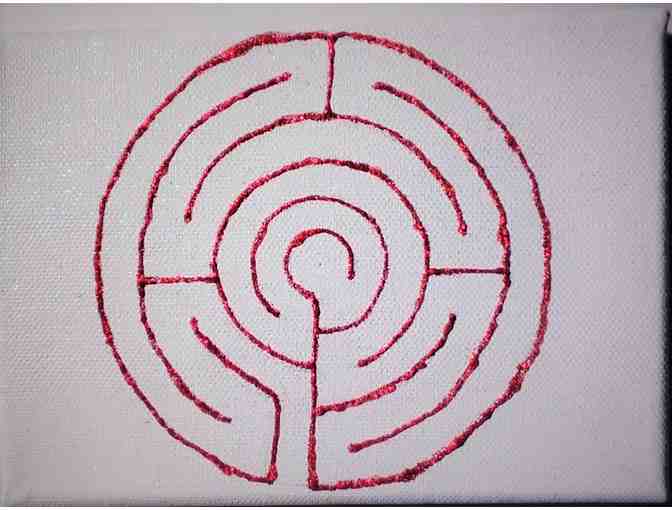 Red Glitter Canvas Labyrinth
