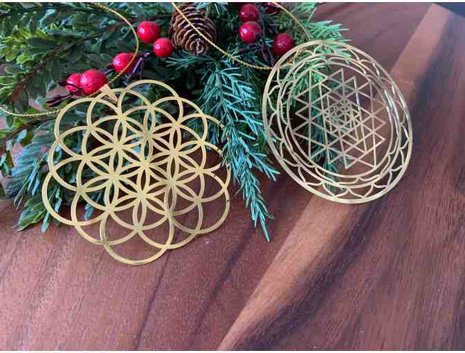 *Ornament Set (2 Gold Plated Ornaments) - Set #7