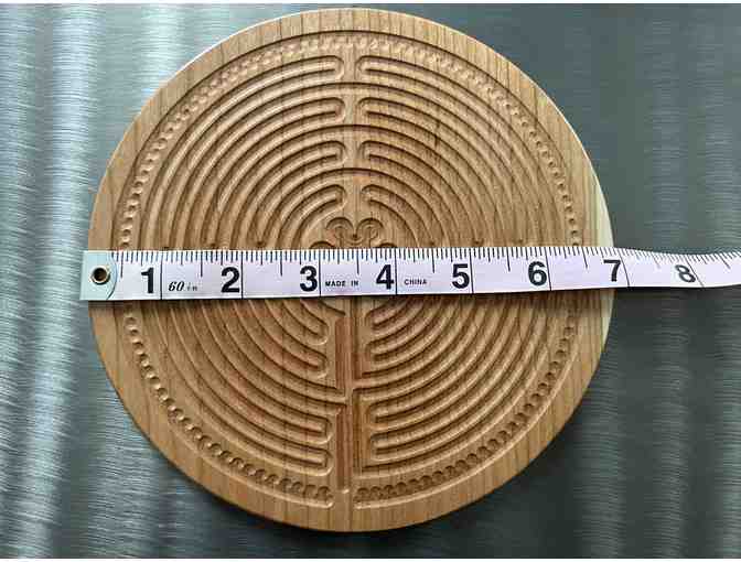 Chartres Labyrinth in Real Cherry Wood |7 inch