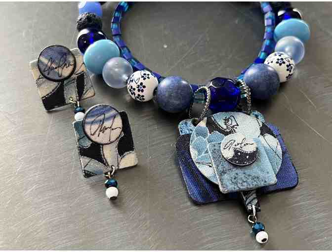 Hand-Painted Silk Jewelry Set