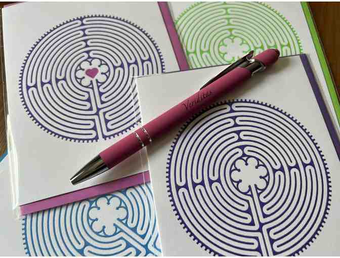 Printed on a Vintage Letterpress: Labyrinth Correspondence Set (Pink)