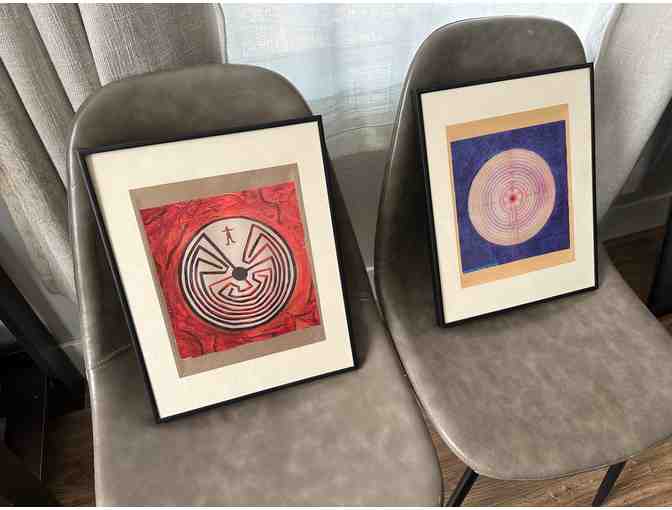 Set of 2 Framed Labyrinth Prints