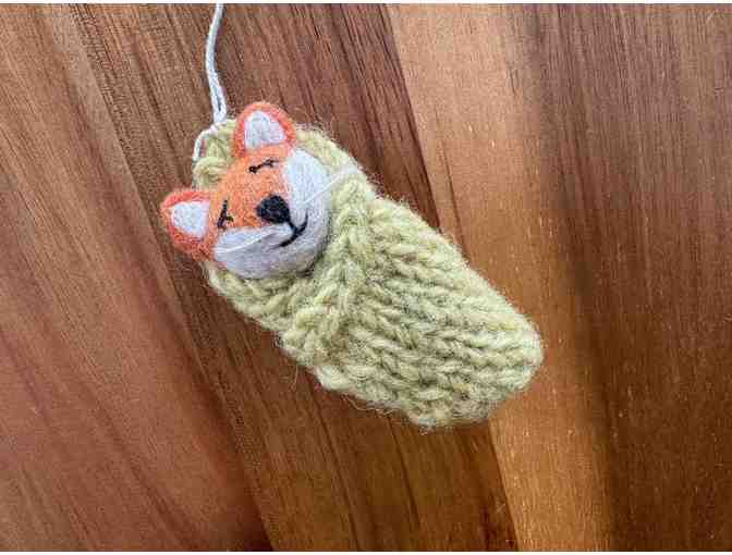 Felted Fox Ornament