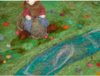 Felted Wool Gnome Soft Sculpture & Play Mat